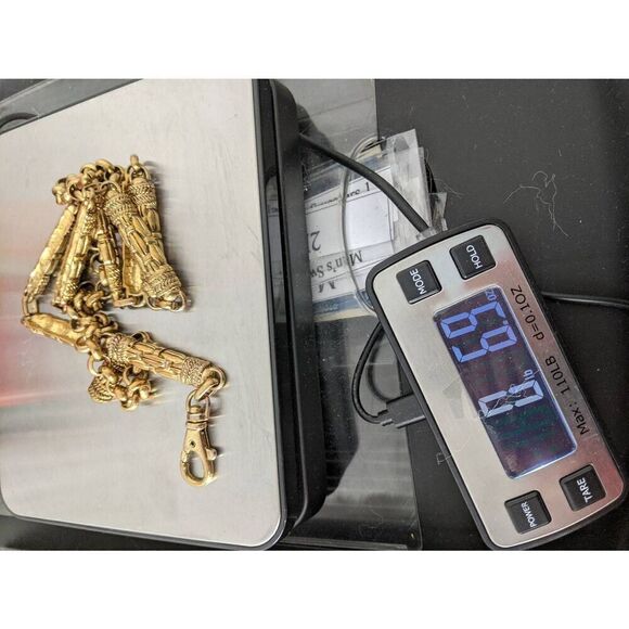 Vinatge Solid Brass Gold‎ Tone Couture Chain Link Belt - Picture 7 of 7